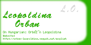 leopoldina orban business card